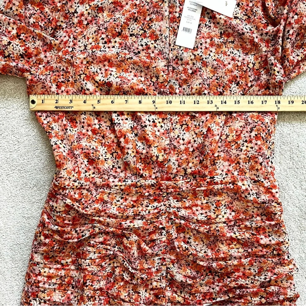 EVER NEW NWT Kylie Ruched Mini Dress Floral Romantic Dainty Feminine Pretty - Picture 5 of 9